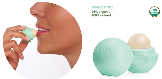 ลิปแคร์ Eos Organic Lip Balm (Sweet Mint) 